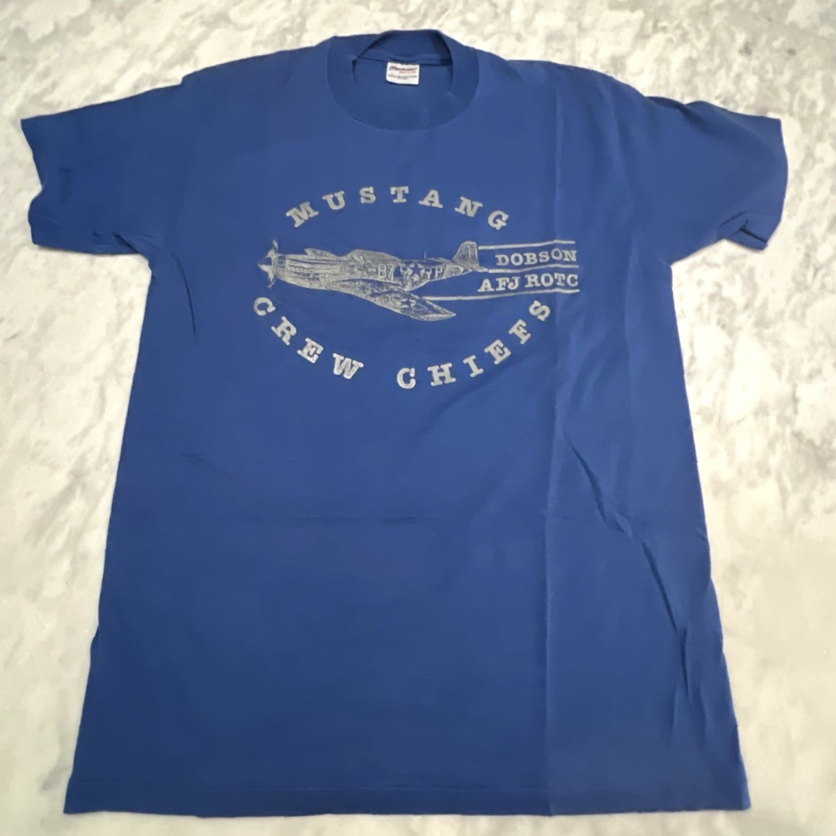 Vintage VINTAGE Stedman P-51 Mustang Crew Chiefs T-Shirt Men Large Blue Graphic Tee 90s Sportswear USA Size US L / EU 52-54 / 3 - 2 Thumbnail