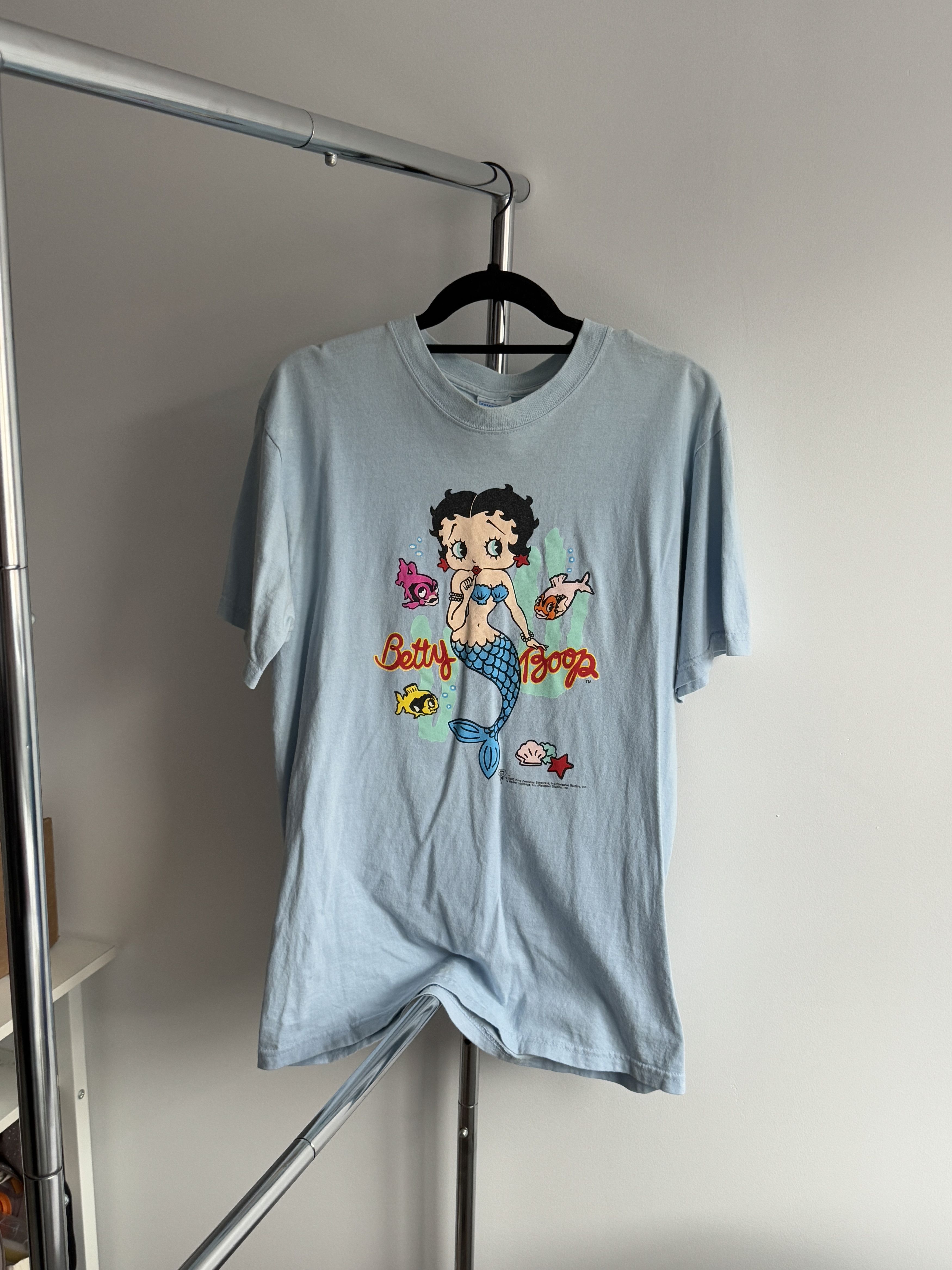 Gildan Betty Boop Gildan Baby Blue Mermaid Oversized tee Size M / US 6-8 / IT 42-44 - 3 Thumbnail