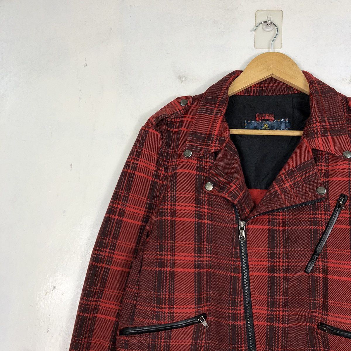 Japanese Brand ROCKSTAR DOUBLE COLLAR CHECKERED JACKET Size US M / EU 48-50 / 2 - 6 Thumbnail