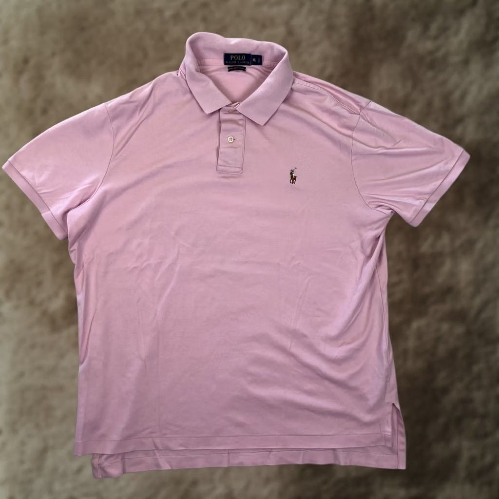 Polo Ralph Lauren Polo Ralph Lauren Polo Shirt XL Pink Cotton Regular Short Sleeve Collared Knit Logo Men Golf Classic Vintage: No Size US XL / EU 56 / 4 - 1 Thumbnail