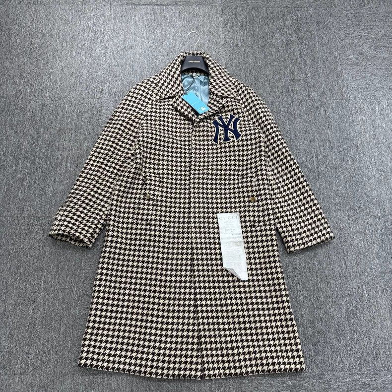 Gucci Gucci Houndstooth Wool Coat Size US M / EU 48-50 / 2 - 1 Thumbnail