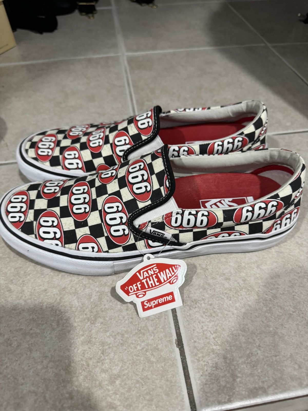 Supreme Supreme Vans Slip On 666 | Grailed