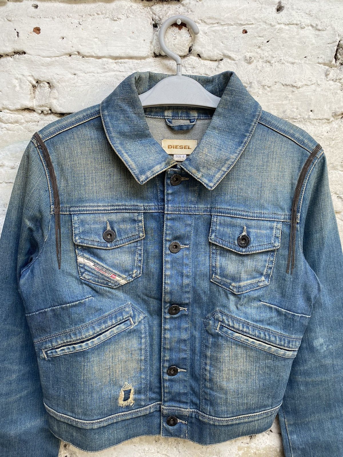 Diesel Y2K DIESEL DENIM JACKET DISTRESSED Size US S / EU 44-46 / 1 - 2 Thumbnail