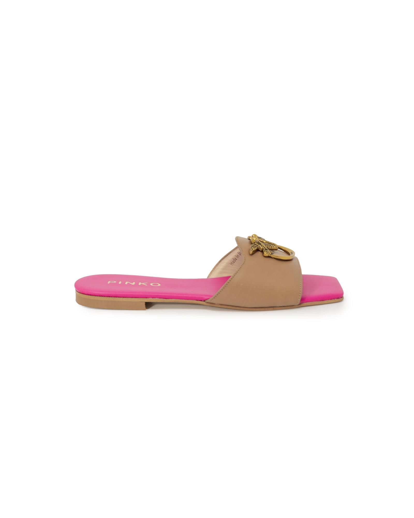 image of Pinko Slip-On Slippers in Beige, Women's (Size 6)