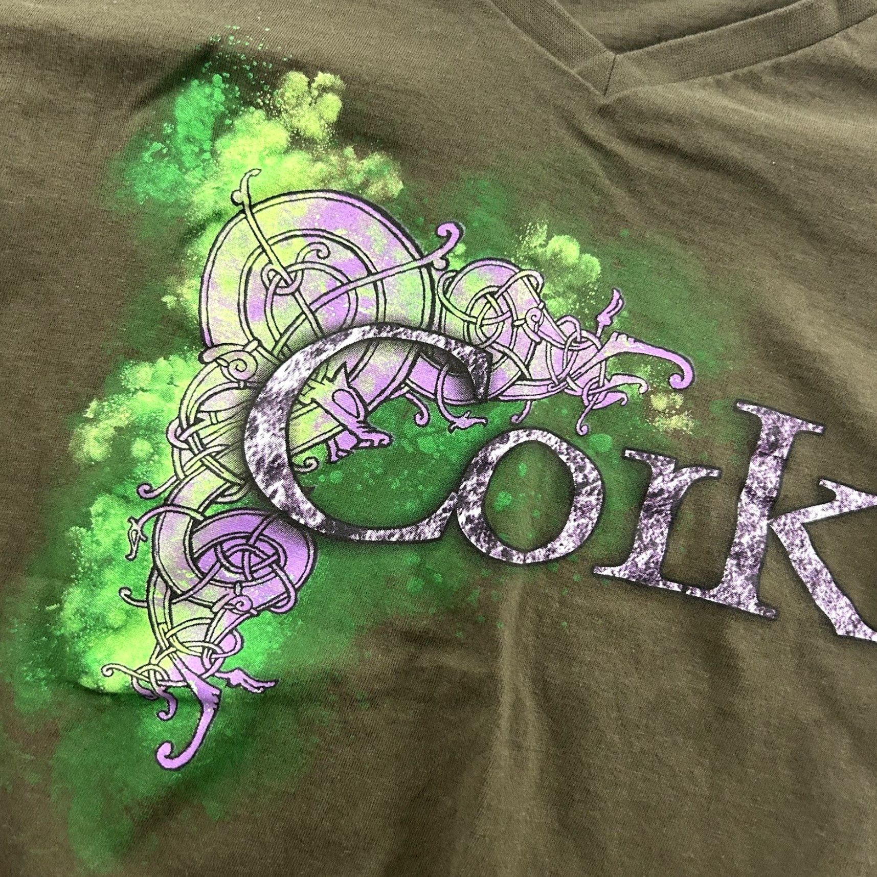 Olive Celtic Cork Short Sleeve T Shirt Women's L Olive Green Irish Celtic Cork Short Sleeve T Shirt Women L Green Size L / US 10 / IT 46 - 3 Thumbnail