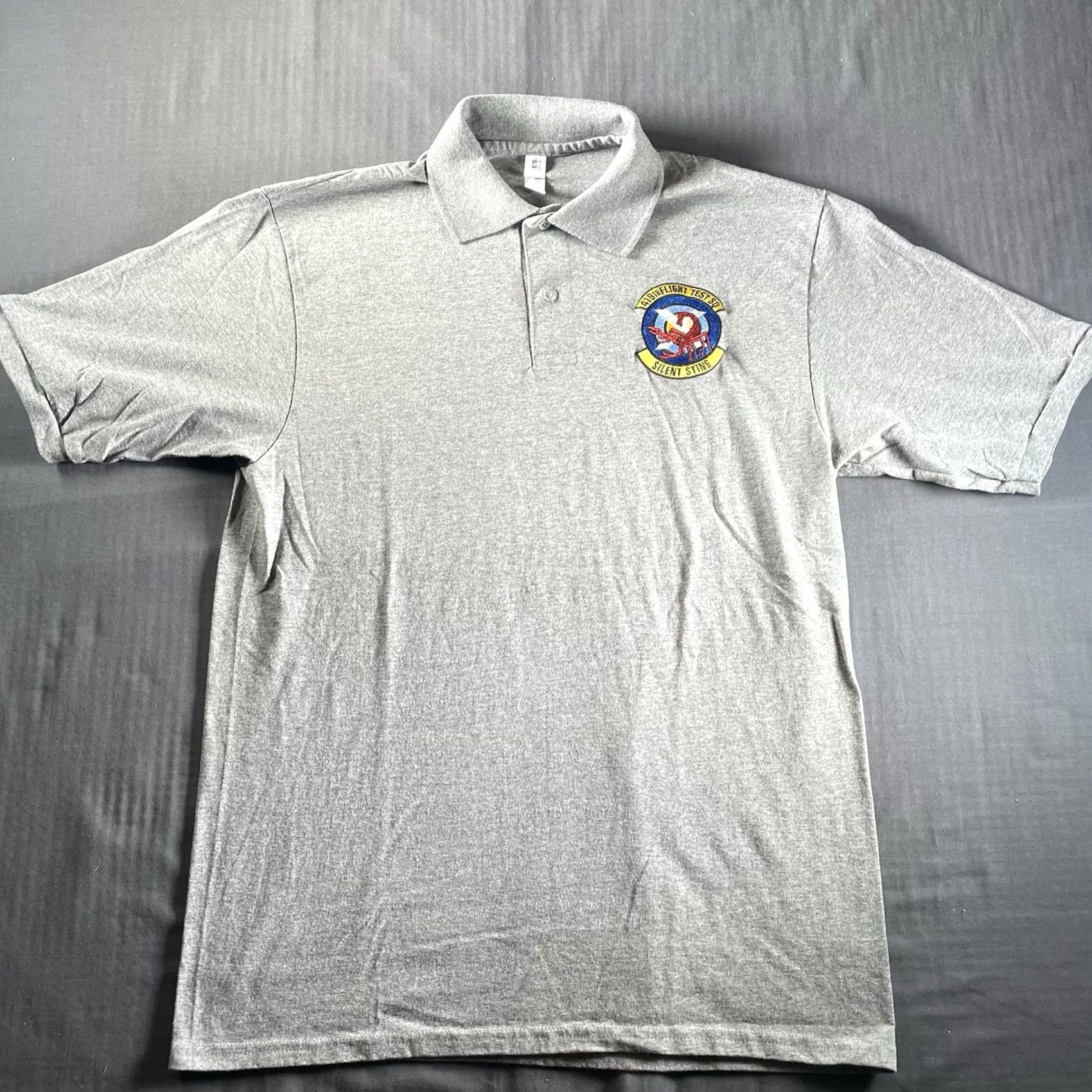Vintage Edwards Air Force Base B2 Spirit 419th Flight Polo Medium Mens Gray Silent Strong Size US M / EU 48-50 / 2 - 4 Thumbnail