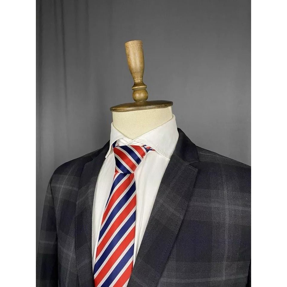 Hugo Boss Hugo Boss Men's Gray Checked Blazer Sportcoat Jacket Size 52 Size 52R - 5 Thumbnail