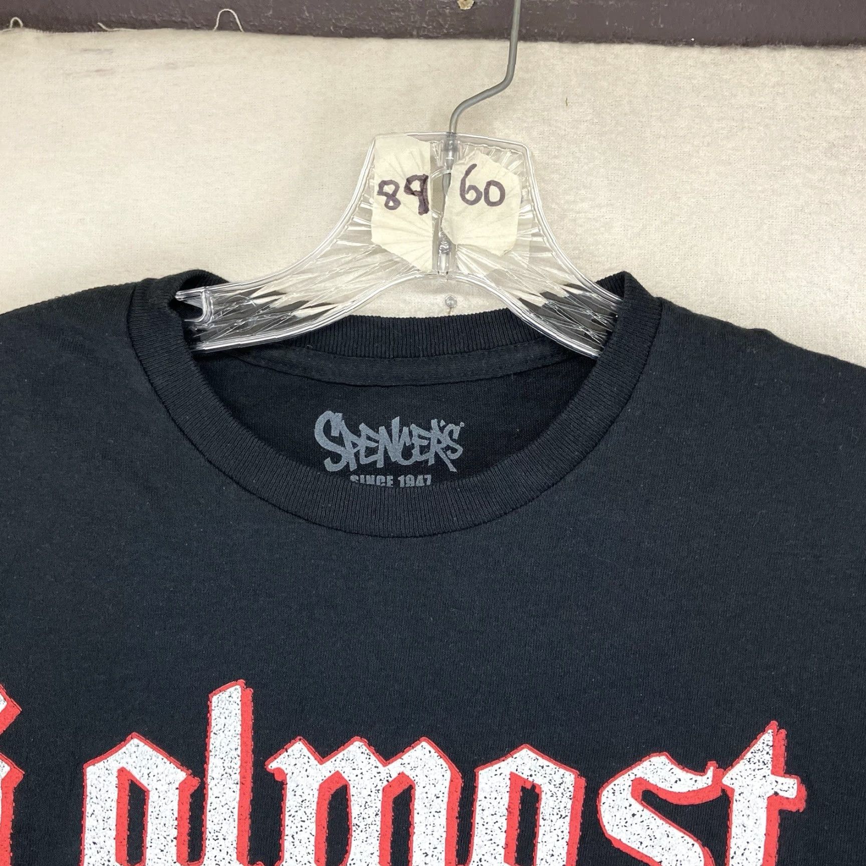 Vintage VINTAGE Spencer's T-Shirt Adult Small Black Sarcastic Graphic Language 2000s Mens Womens Small Black Graphic Print Comedy T-Shirt Size US S / EU 44-46 / 1 - 5 Thumbnail