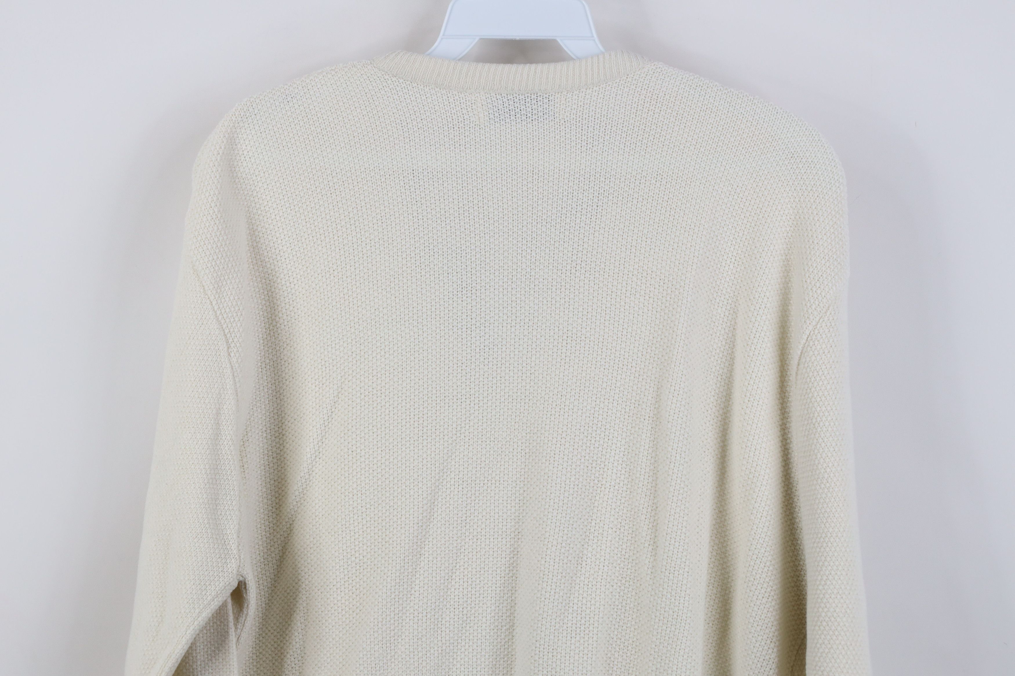 Pierre Cardin Vintage 70s 80s Pierre Cardin Knit V-Neck Sweater Cream USA Size US L / EU 52-54 / 3 - 13 Thumbnail
