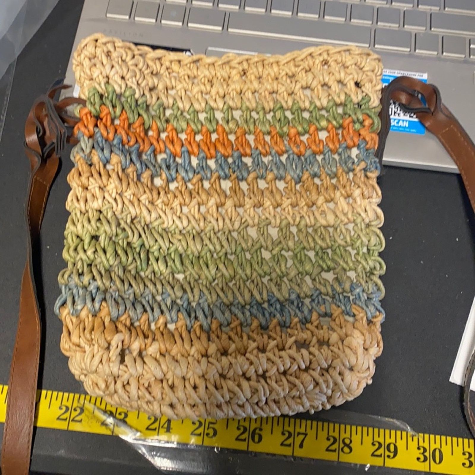Vintage Vintage basket woven crossbody bag faux leather summer Size ONE SIZE - 2 Thumbnail