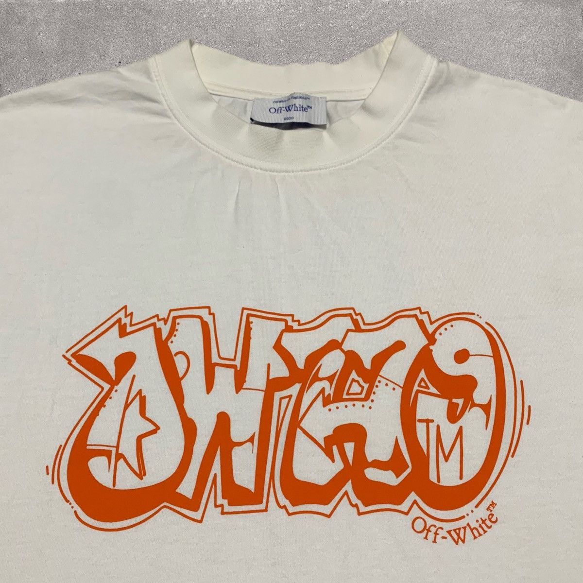 Off-White Off White Small Graffiti Graphic White Tee Virgil Abloh Size US S / EU 44-46 / 1 - 3 Thumbnail