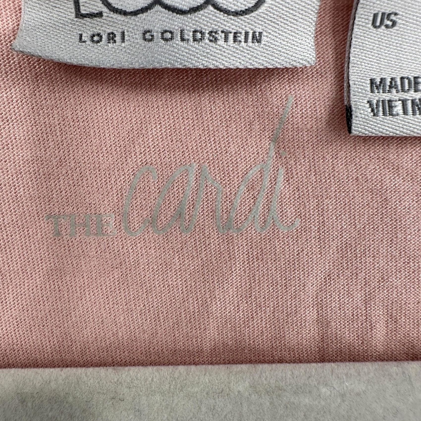 Vintage LOGO Lori Goldstein Cardigan Womens XL Blush Pink The Cardi Button Front V Neck Size XL / US 12-14 / IT 48-50 - 6 Thumbnail