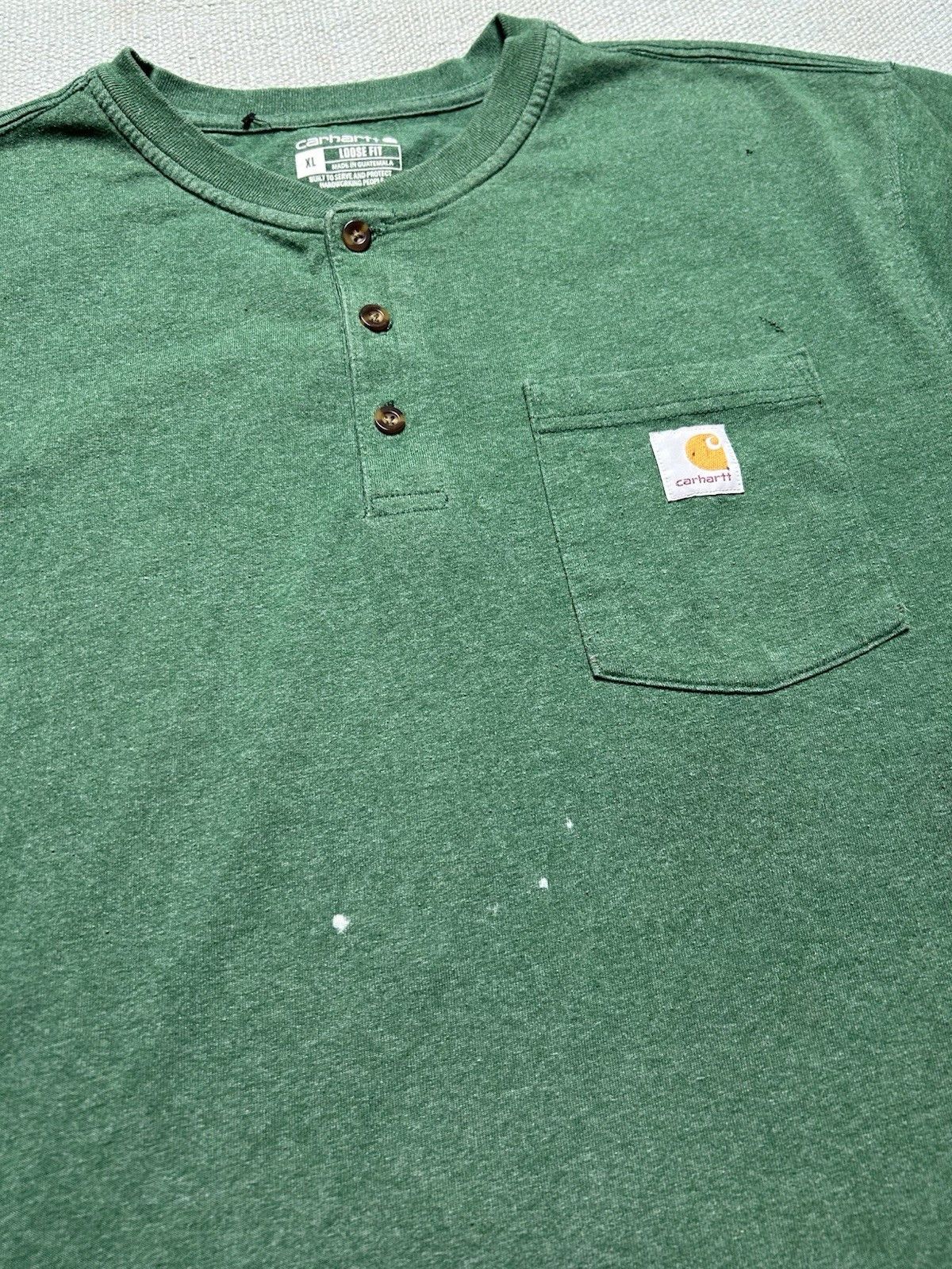Carhartt Carhartt henley t shirt loose fit blank distressed adult XL Size US XL / EU 56 / 4 - 5 Thumbnail