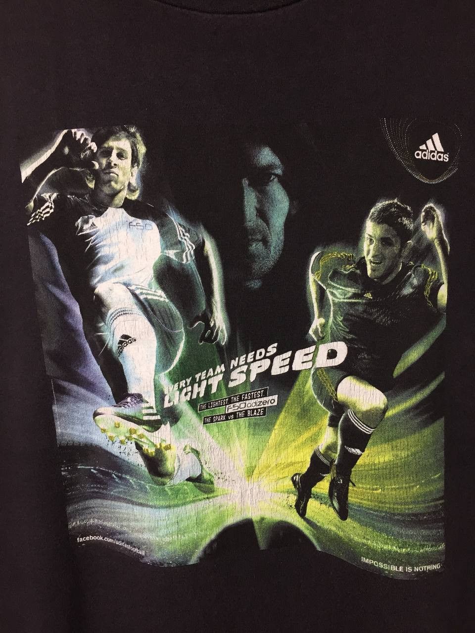 Adidas Vtg Adidas F50 Adizero Lionel Messi David Villa Tee Size US M / EU 48-50 / 2 - 4 Thumbnail