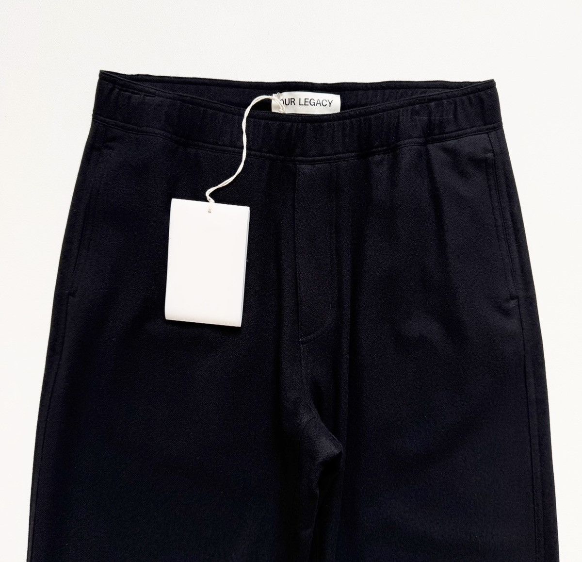 Our Legacy Brushed Black Wool Drape Trousers Size US 32 / EU 48 - 3 Thumbnail