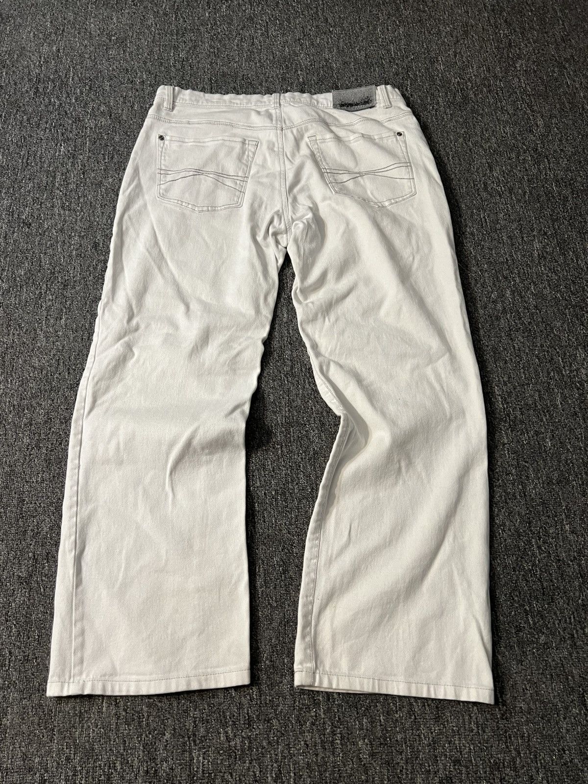 Japanese Brand × Vintage White baggy denim Size US 34 / EU 50 - 2 Thumbnail