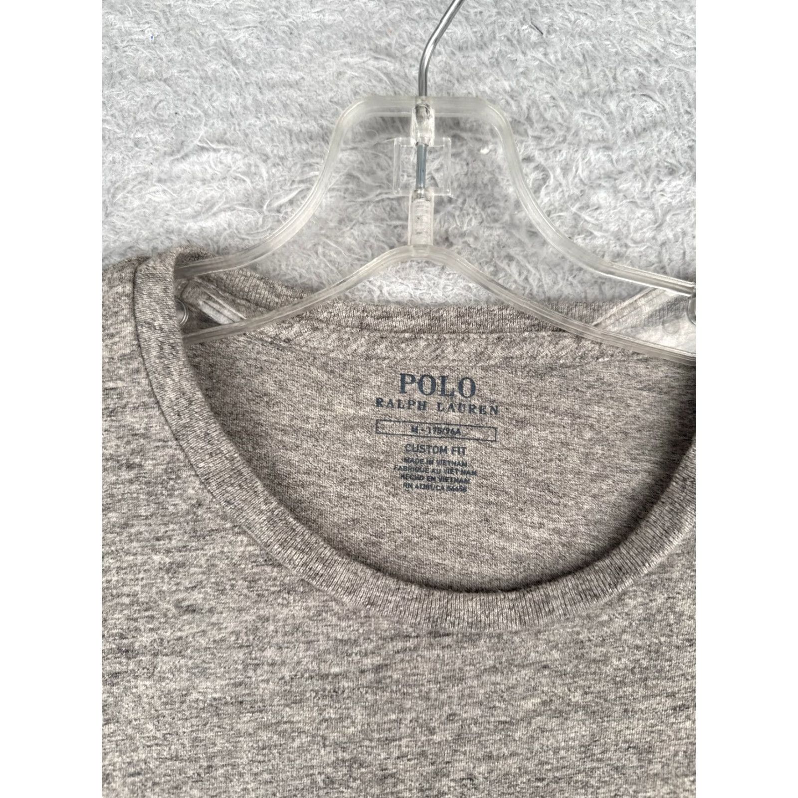 Polo Ralph Lauren Polo Ralph Lauren Shirt Men M Gray Crew Neck Long Sleeve Cotton Jersey Logo - Regular Fit, All Seasons Size US M / EU 48-50 / 2 - 7 Thumbnail