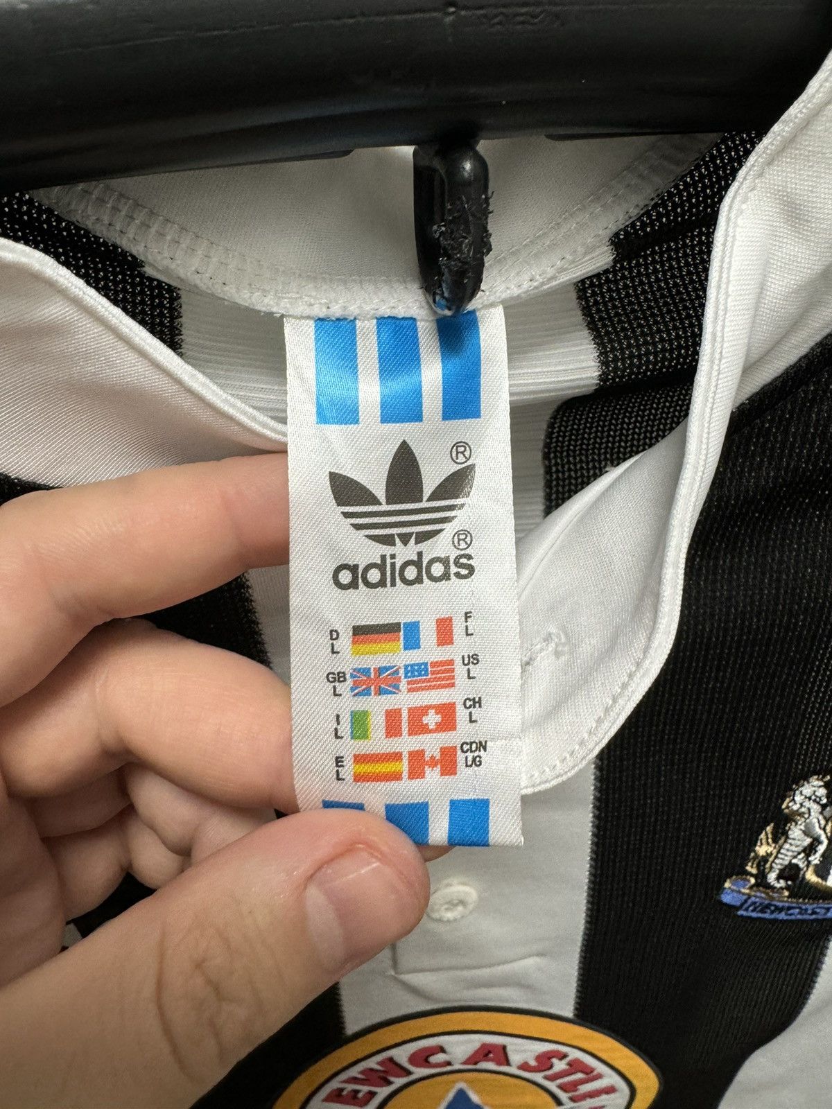 Vintage Newcastle adidas vintage soccer jersey 1995/96 L sz Size US M / EU 48-50 / 2 - 7 Thumbnail