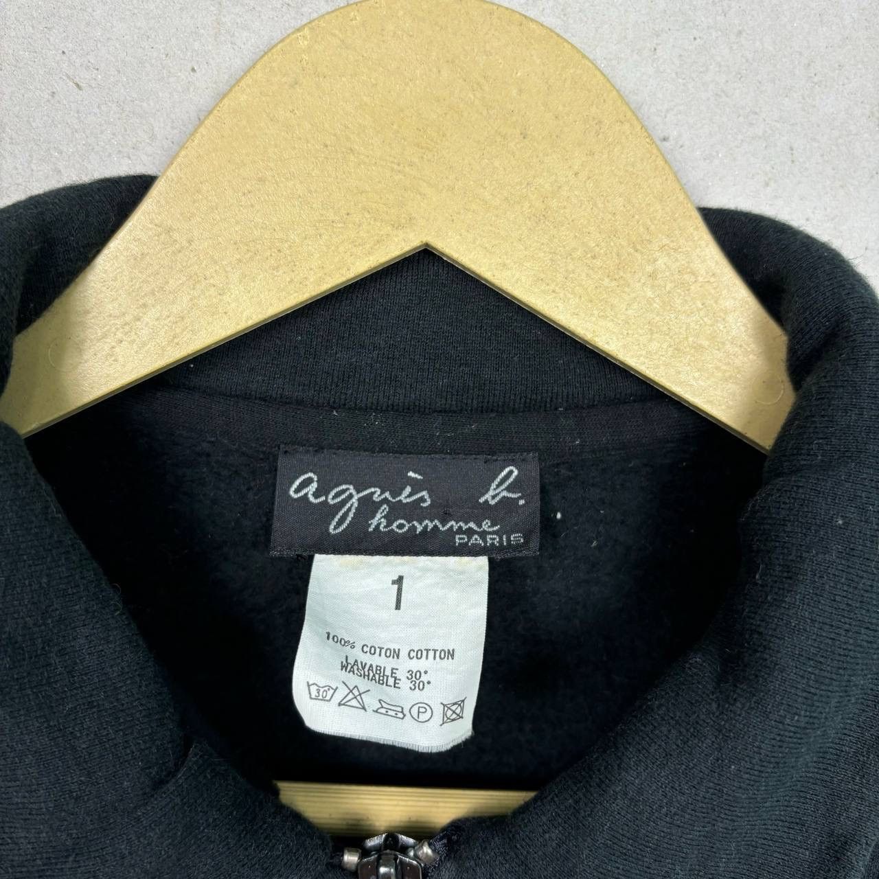 agnes b. Agnes B. Homme Vintage 1/4 Zip Sweatshirt Black Streetwear Size US M / EU 48-50 / 2 - 4 Thumbnail