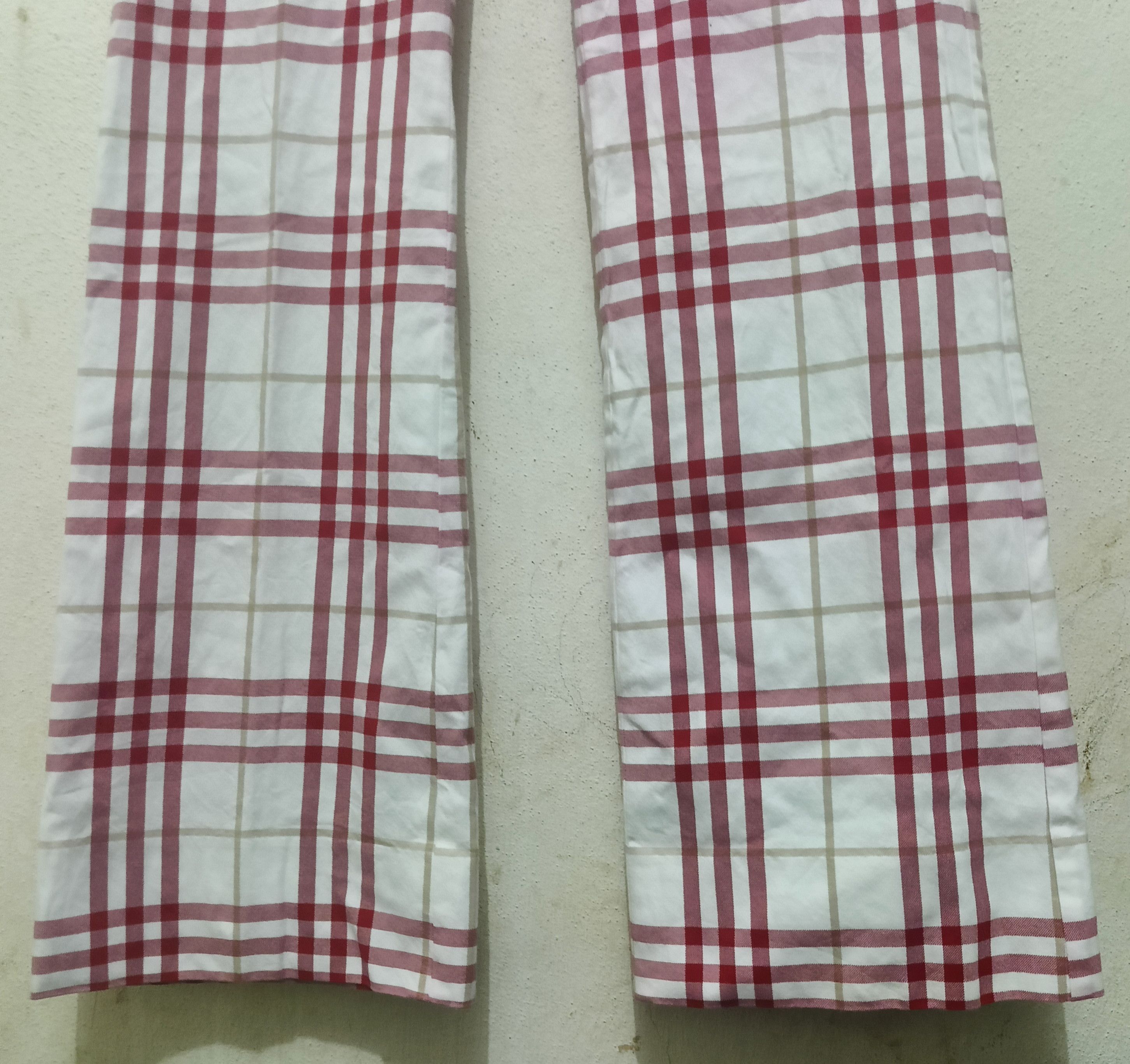 Burberry Vintage Rare Burberry Red Nova Check Pants Size 28" / US 6 / IT 42 - 8 Thumbnail