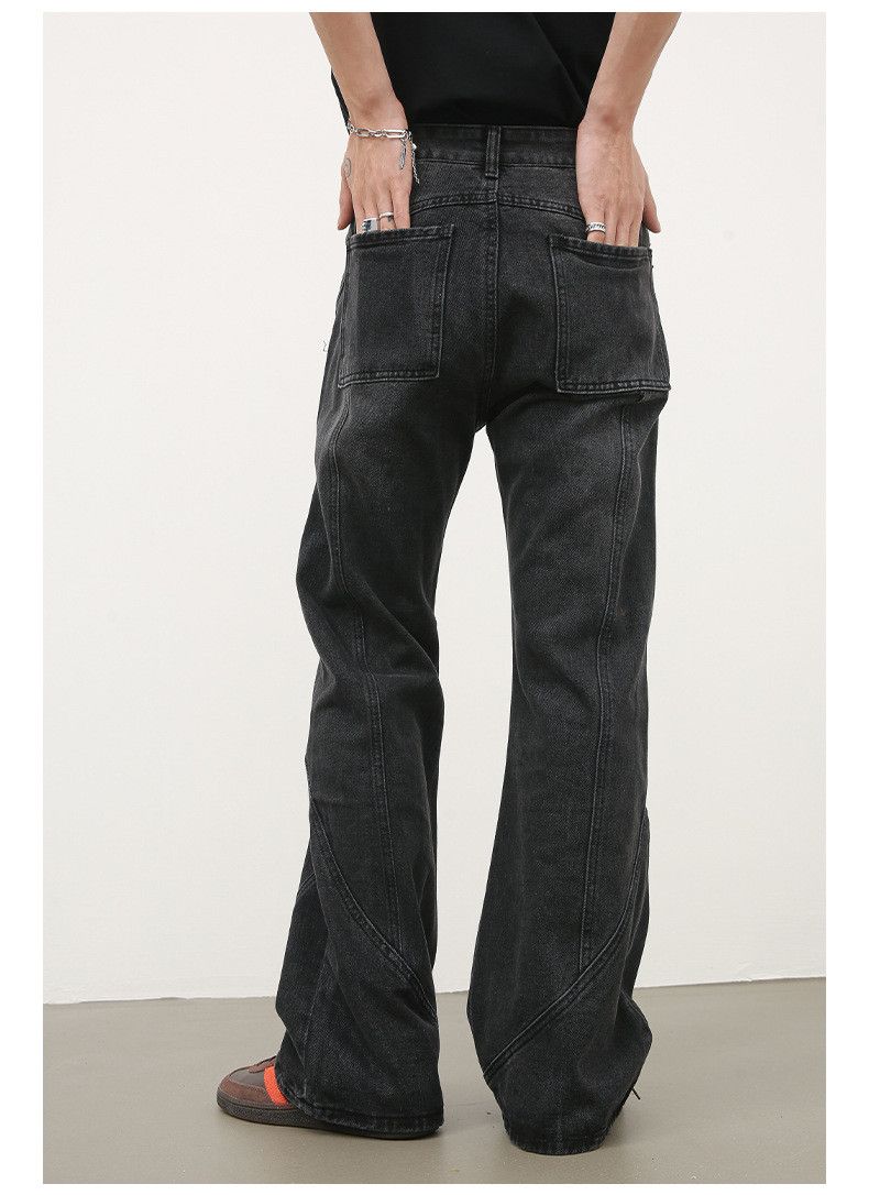 Japanese Brand Men's American retro high street patchwork flared jeans Size US 32 / EU 48 - 6 Thumbnail