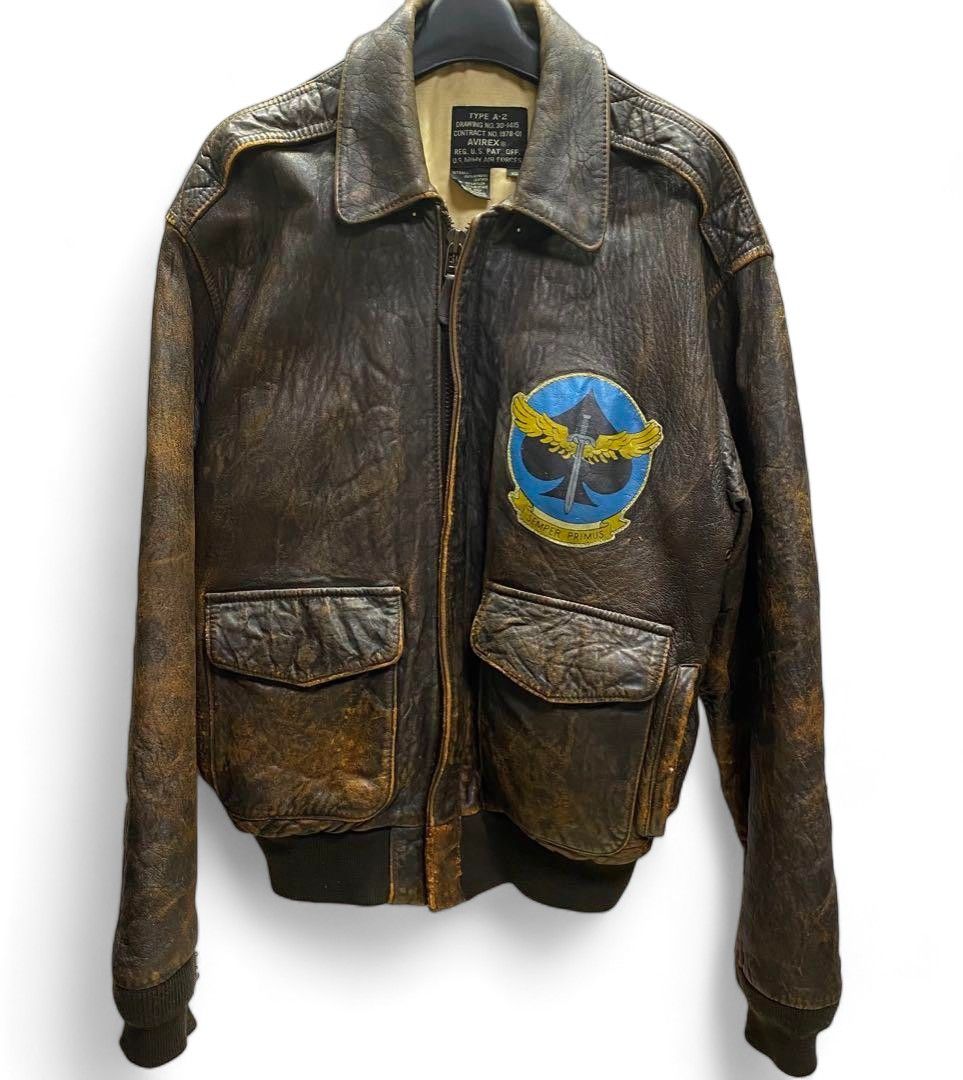 Avirex Avirex - M genuine leather army bomber jacket A-2