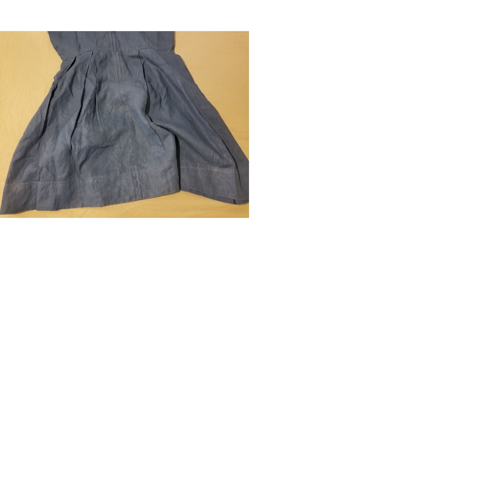 Gap Womens Gap Dress A-Line Linen Blue Midi Size 14 Regular Short Sleeve? Size XL / US 12-14 / IT 48-50 - 9 Thumbnail