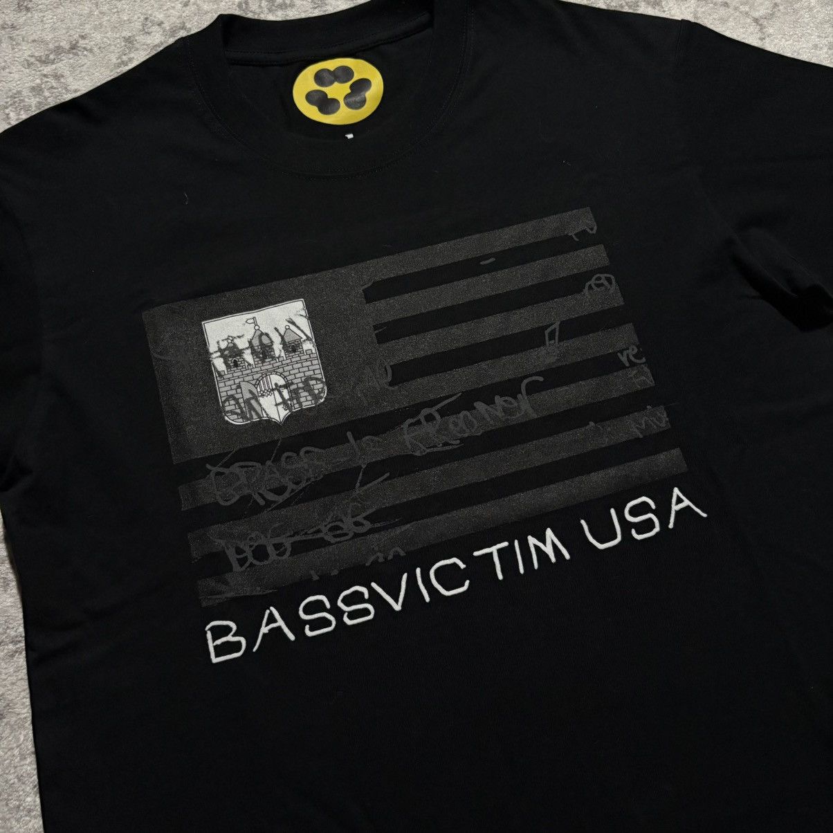 Band Tees Bassvictim 2025 USA Tour Flag T-Shirt Black Size US M / EU 48-50 / 2 - 2 Thumbnail