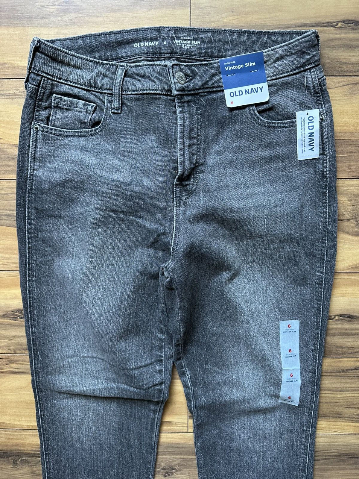 Old Navy Old Navy Women's Black//Gray vintage slim jeans Size 28" / US 6 / IT 42 - 3 Thumbnail