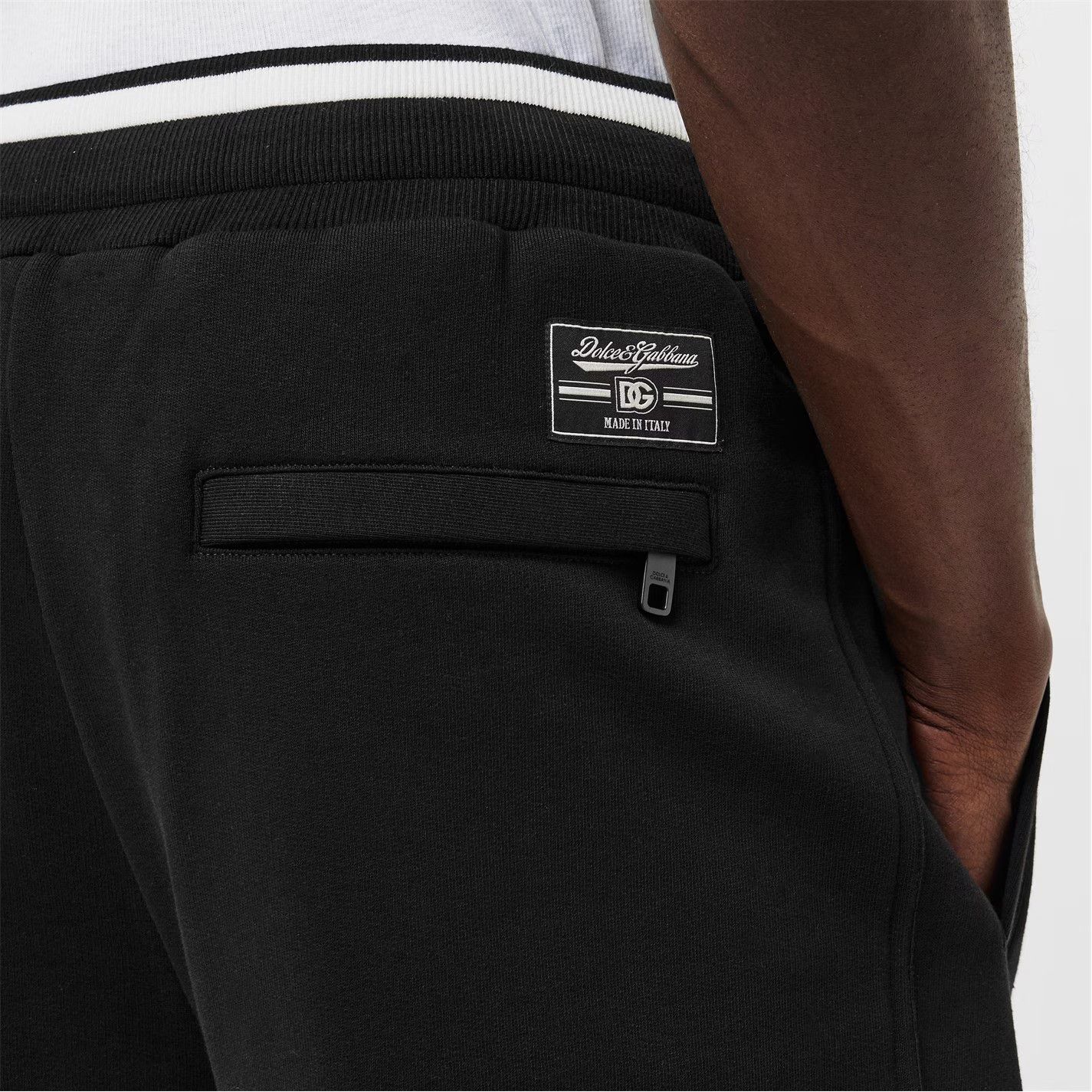 Dolce & Gabbana o1g2r1mq0426 Open Hem Fleece Sweatpants & Joggers in Nero Size US 34 / EU 50 - 5 Thumbnail