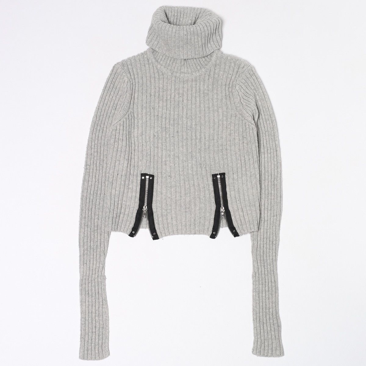 Jean Paul Gaultier Jean Paul Gaultier Lindex Cropped Sweater Zip Turtleneck Size XS / US 0-2 / IT 36-38 - 1 Thumbnail