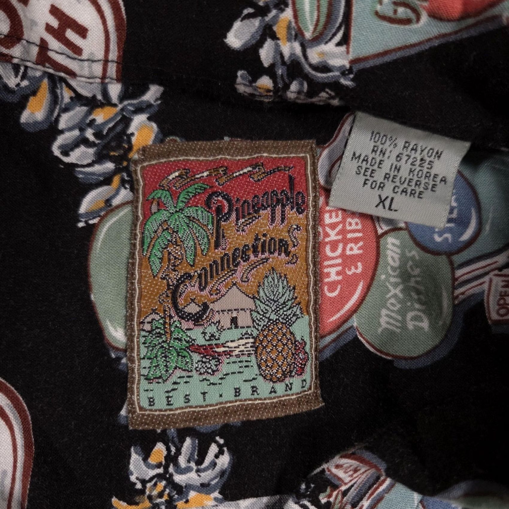 Vintage VINTAGE Pineapple Connections Shirt Mens XL Black Hawaiian Aloha Camp 90s Size US XL / EU 56 / 4 - 5 Thumbnail