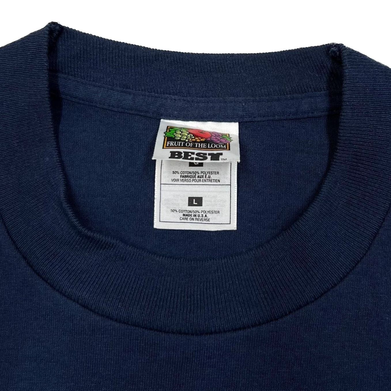 Fruit Of The Loom VINTAGE Stephen Ministry “Faith, Hope, Love” T-Shirt Mens Large Navy Blue Graphic 90s Short Sleeve Cotton Regular Size L Size US L / EU 52-54 / 3 - 4 Thumbnail