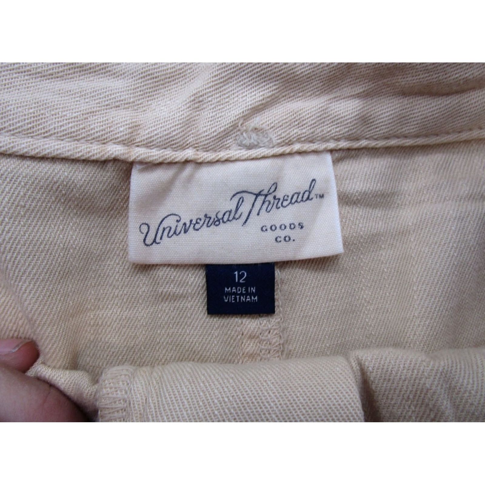 Vintage VINTAGE Universal Thread Shorts Beige High Rise Mom Size 12 Cotton Outdoor Hiking 5-Pocket Women Boys? Size 34" / US 12 / IT 48 - 3 Thumbnail