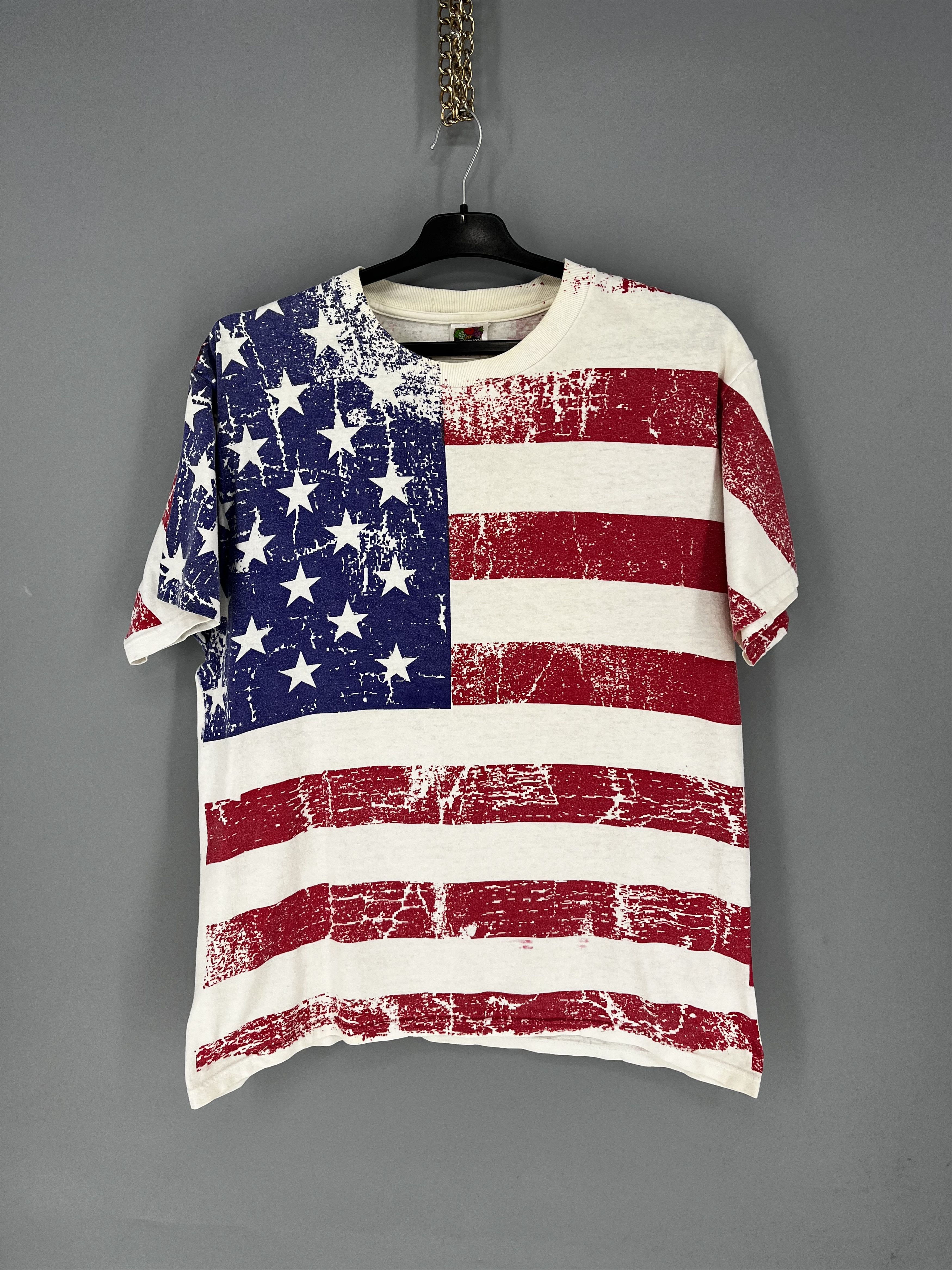 Vintage 90s Vintage USA United States American Flag All Over Print Size US L / EU 52-54 / 3 - 1 Thumbnail
