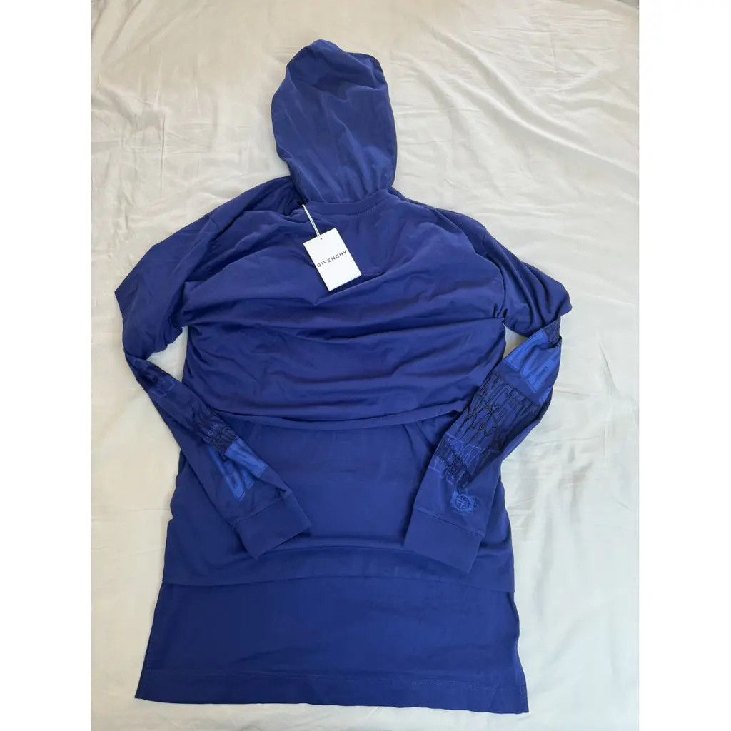 Givenchy o1gr1nt0125 All-In-One Balaclava T-Shirt in Cobalt Blue Size US L / EU 52-54 / 3 - 2 Thumbnail