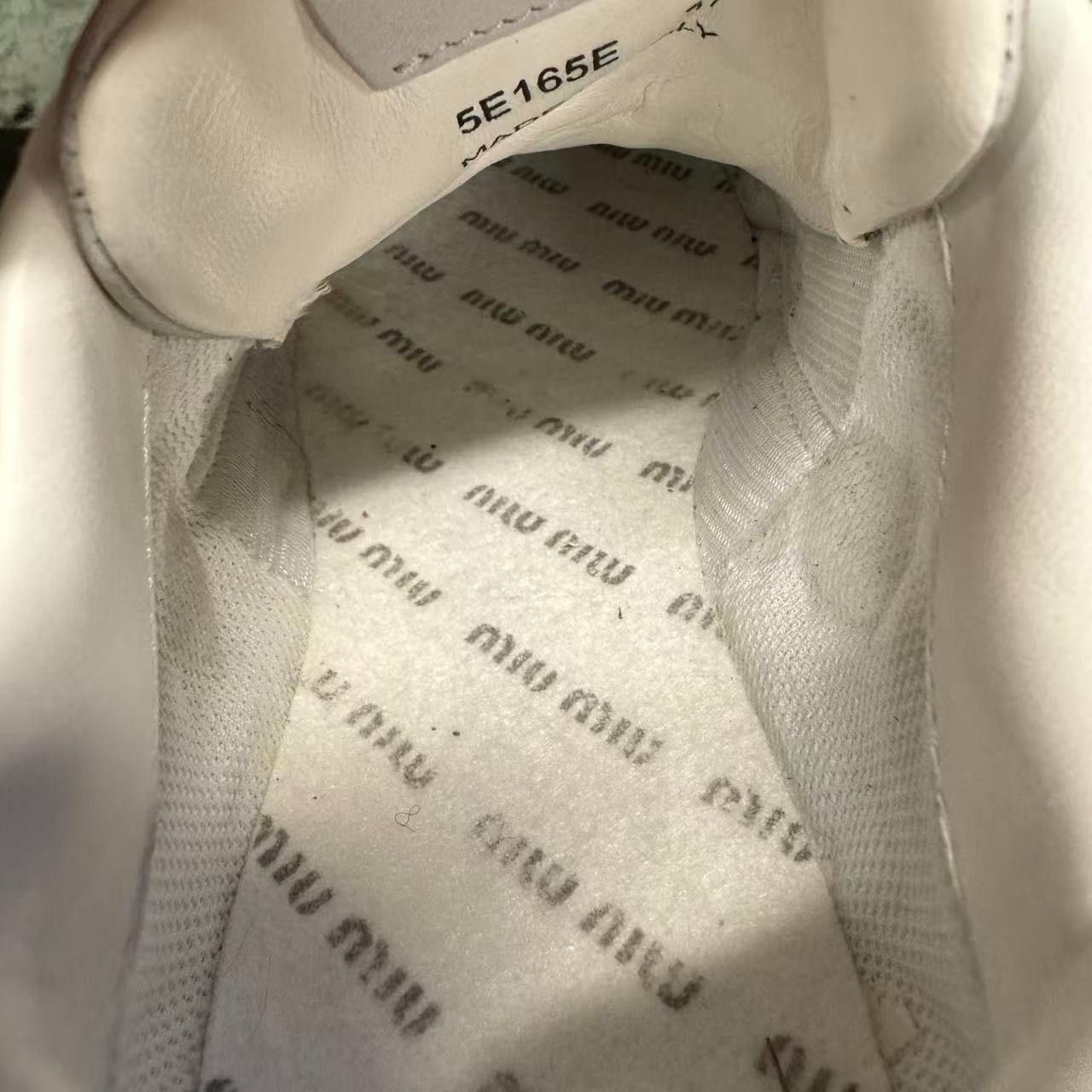 Miu Miu Miu Miu X New Balance Womens Sneakers 37 White Leather Made Size US 7 / IT 37 - 7 Thumbnail
