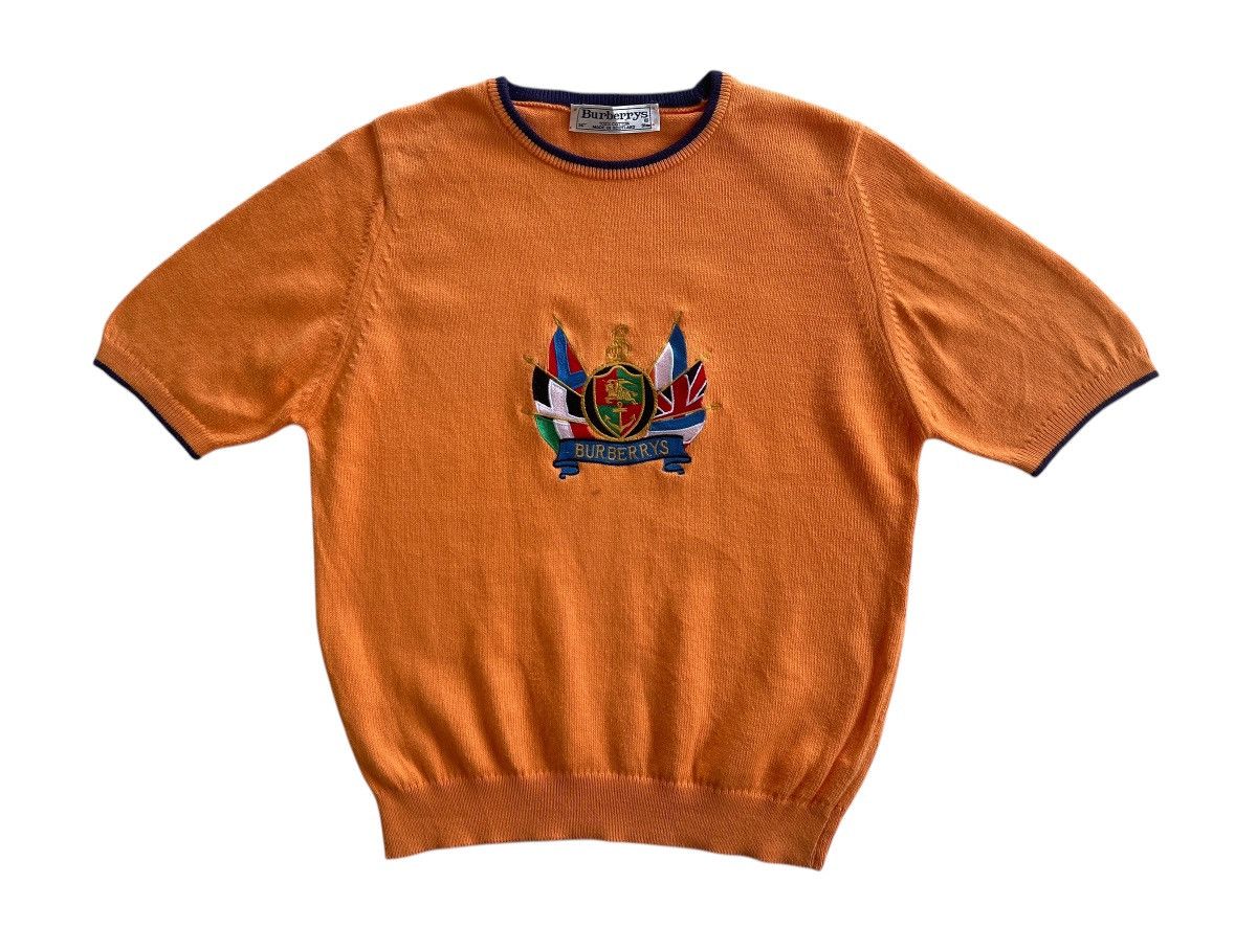 Burberry Vintage Burberrys Scotland Big Logo Knitted Shirt Size M / US 6-8 / IT 42-44 - 2 Thumbnail