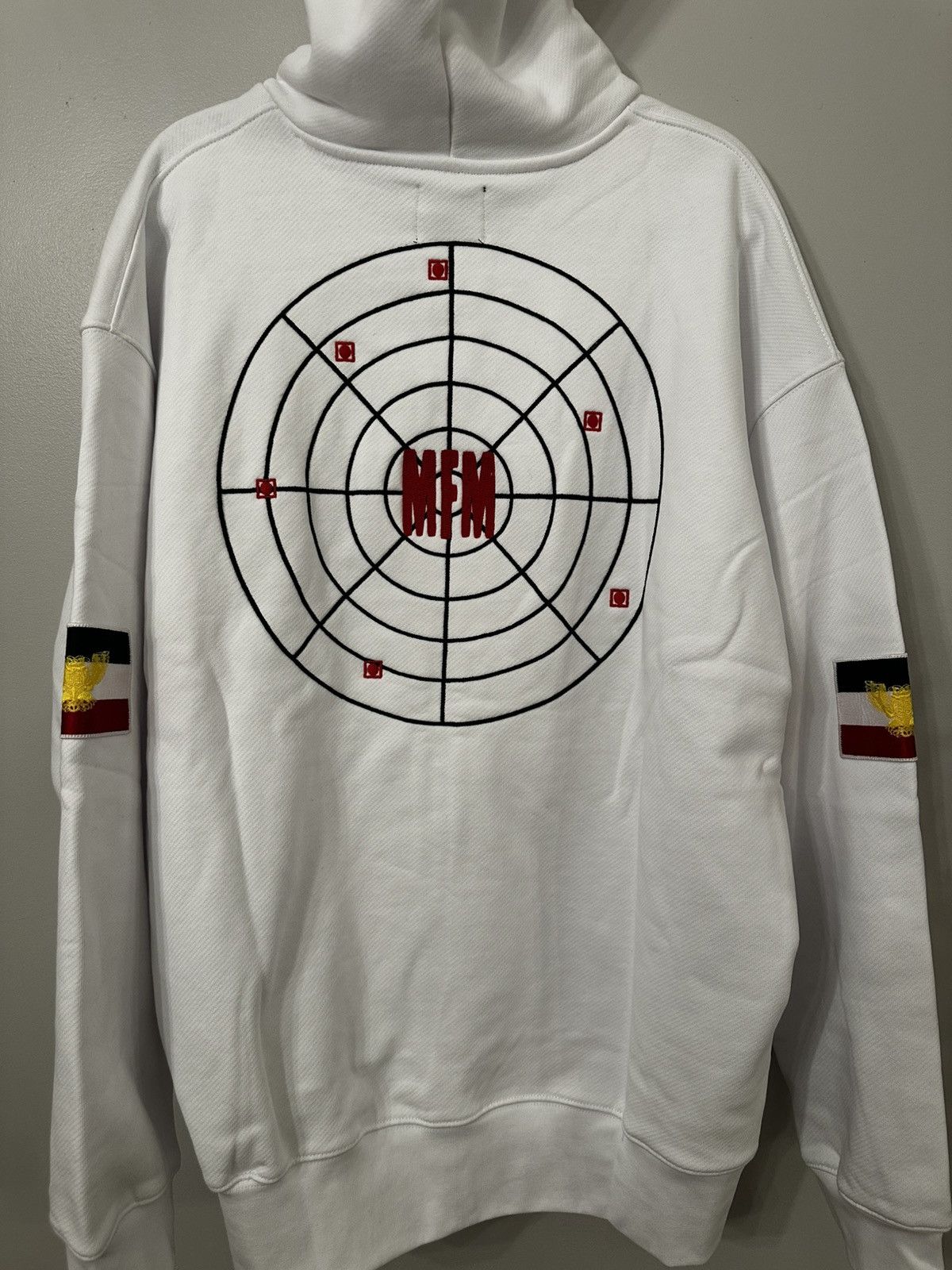 murd333r.fm MURD33R.FM PEACEMAKER WHITE ZIP UP HOODIE Size US XL / EU 56 / 4 - 2 Thumbnail