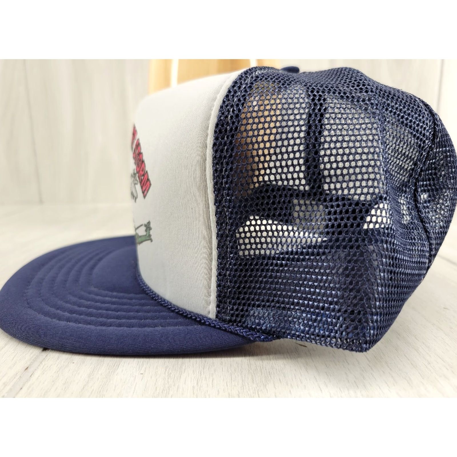 Vintage VINTAGE Operation Desert Storm Hat Snapback Blue Trucker Adjustable Men Blues Storm Hat Size ONE SIZE - 4 Thumbnail