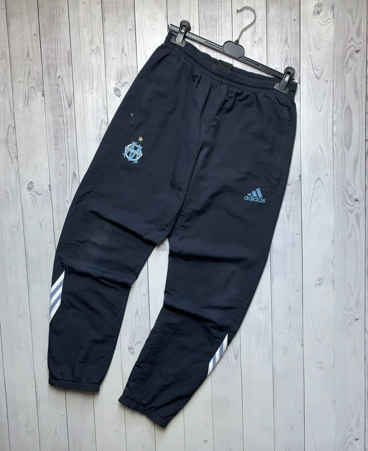 Adidas × Vintage Vintage adidas Olympic Marseille soccer joggers size S Size US 30 / EU 46 - 1 Thumbnail