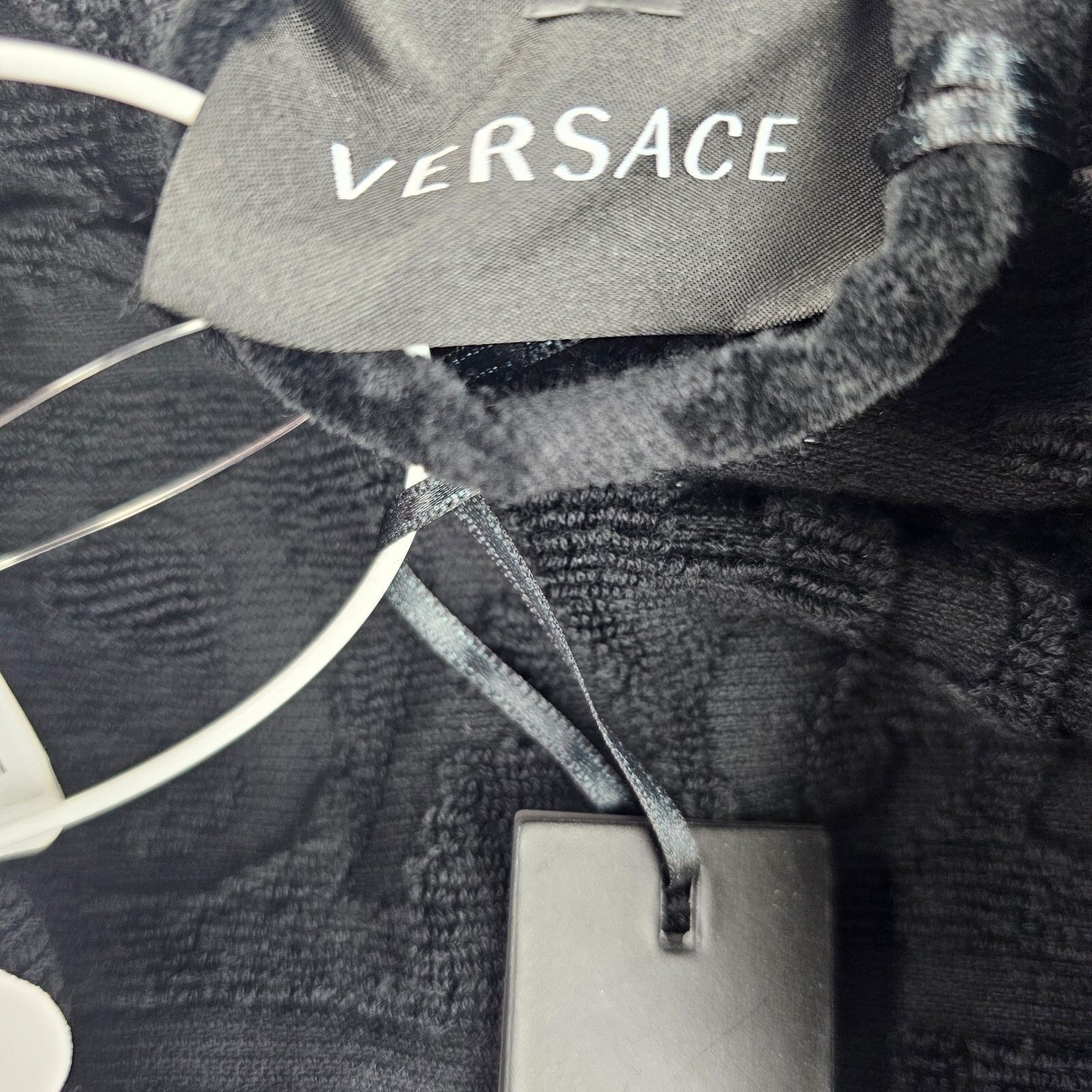 Versace VERSACE Greca Black Unisex Crystals Bathrobe New Size US M / EU 48-50 / 2 - 8 Thumbnail