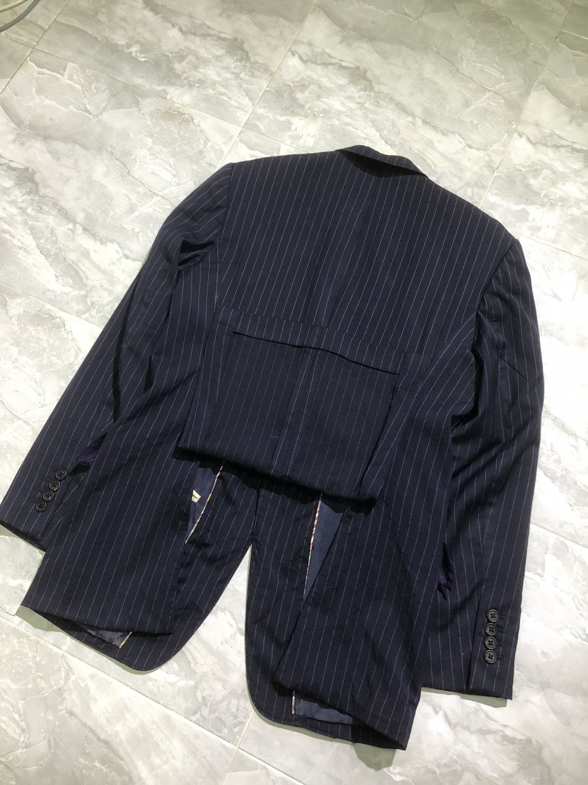Cerruti 1881 × Paul Smith Paul Smith x Lanificio Cerruti stripe blazer single breasted Size 38R - 19 Thumbnail