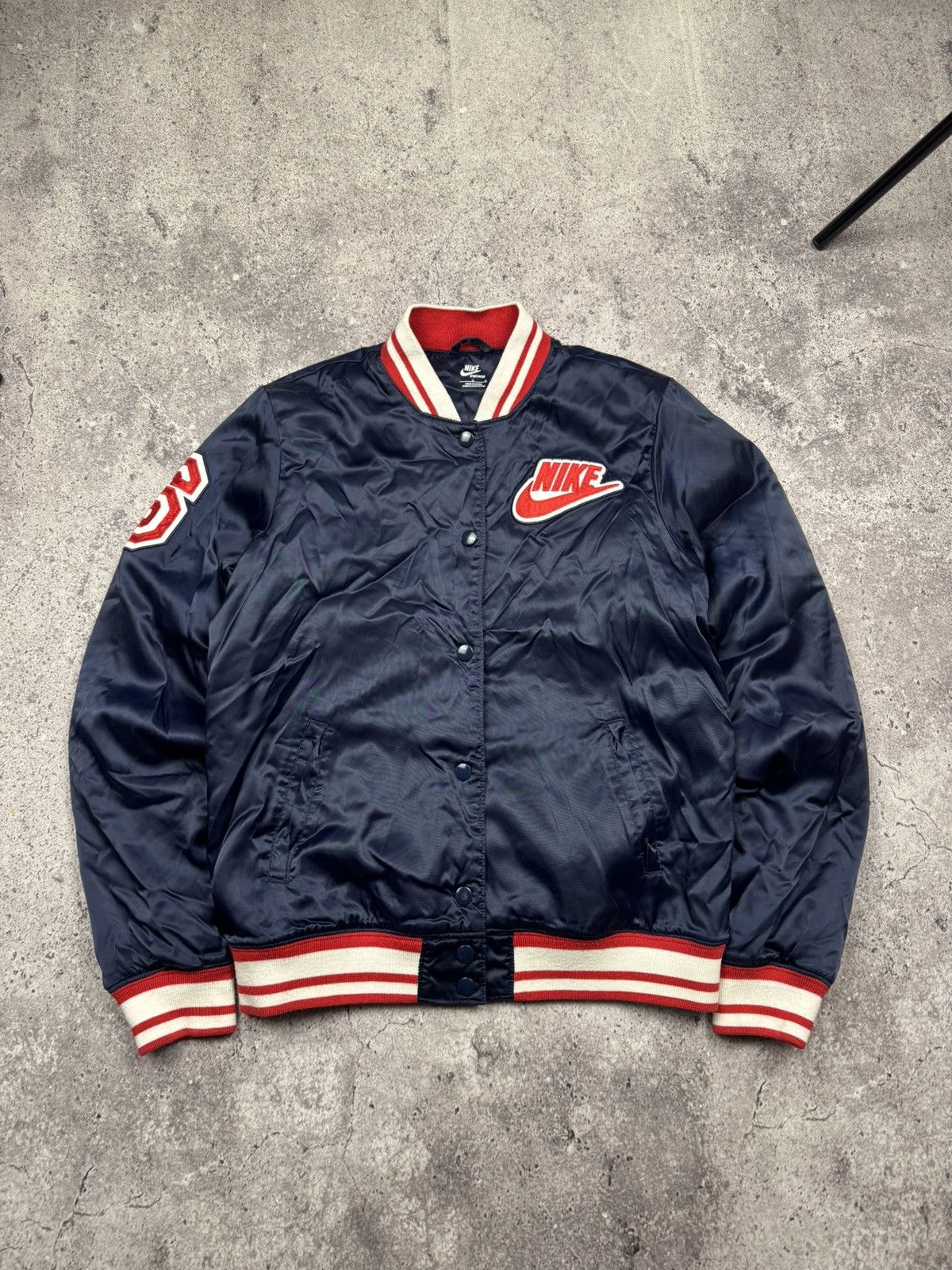 Nike Vintage Nike 90s Y2K Bomber Jacket Big Logo Japanesse Boxy Size US S / EU 44-46 / 1 - 1 Thumbnail