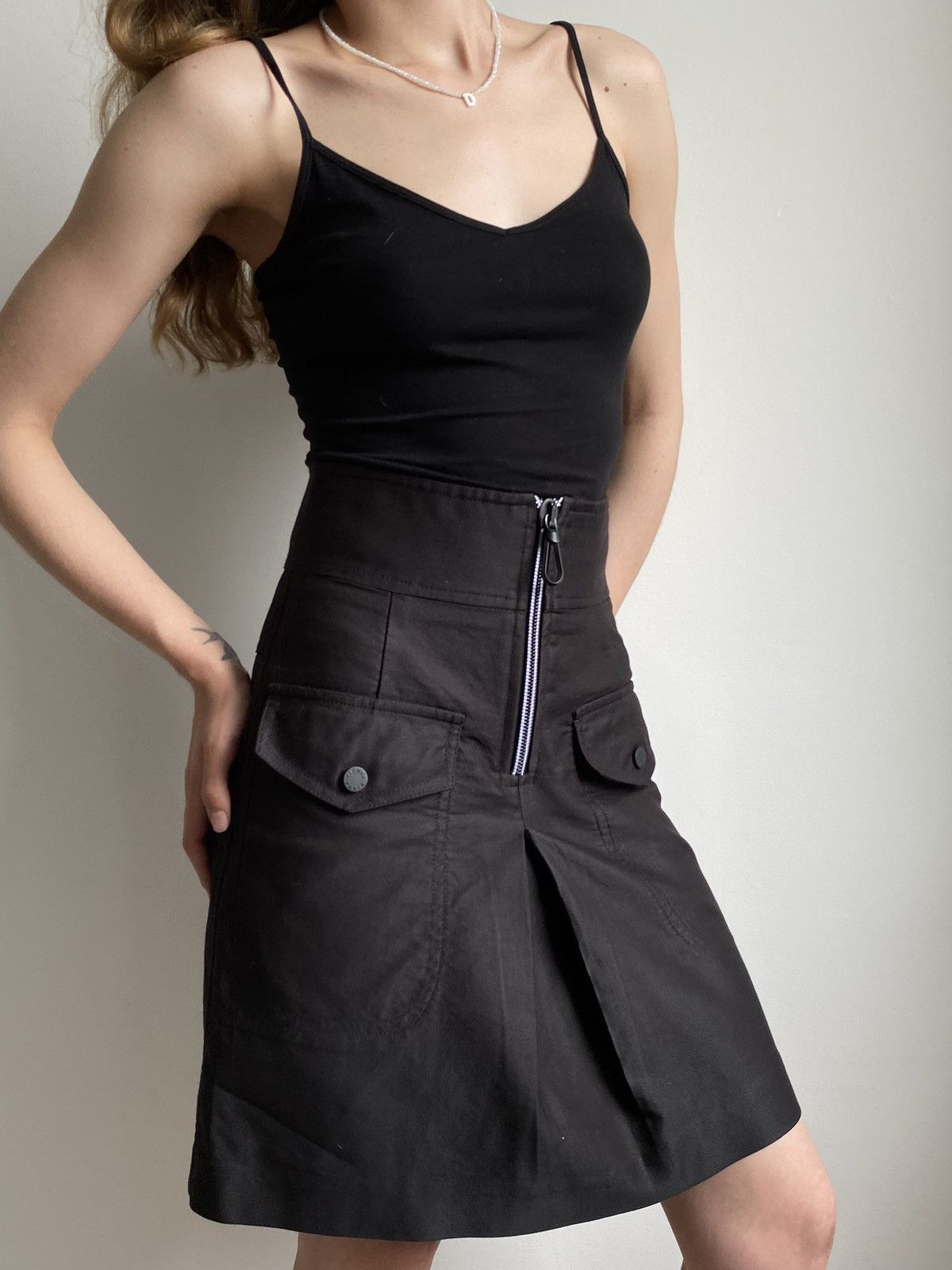 Sandro SANDRO PARIS WOMEN BLACK A-LINE SKIRT BLACK ZIP SIZE S Size 27" / US 4 / IT 40 - 1 Thumbnail