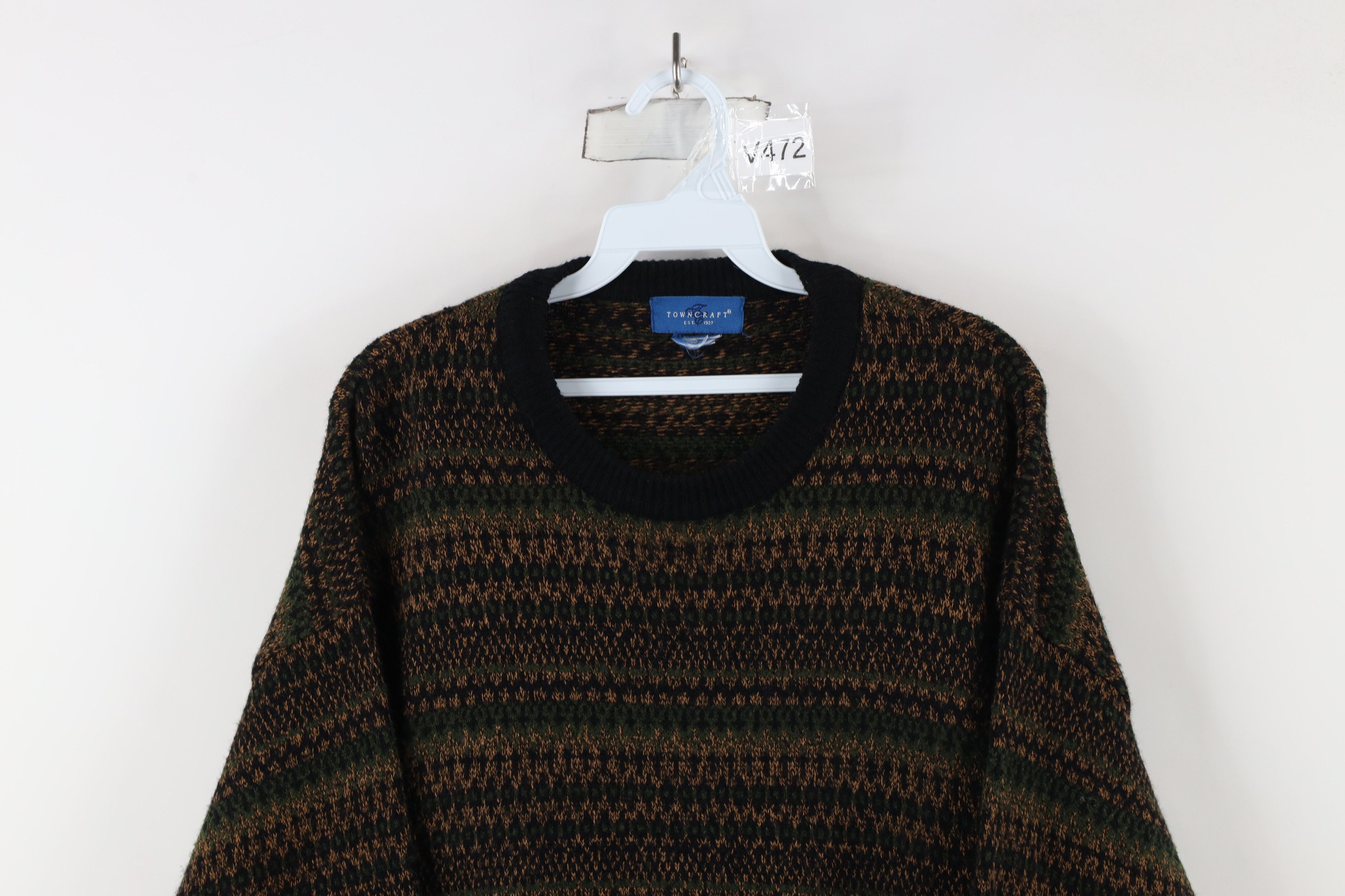 Vintage Vintage 90s Streetwear Knit Crewneck Sweater Earth Tone Size US L / EU 52-54 / 3 - 2 Thumbnail