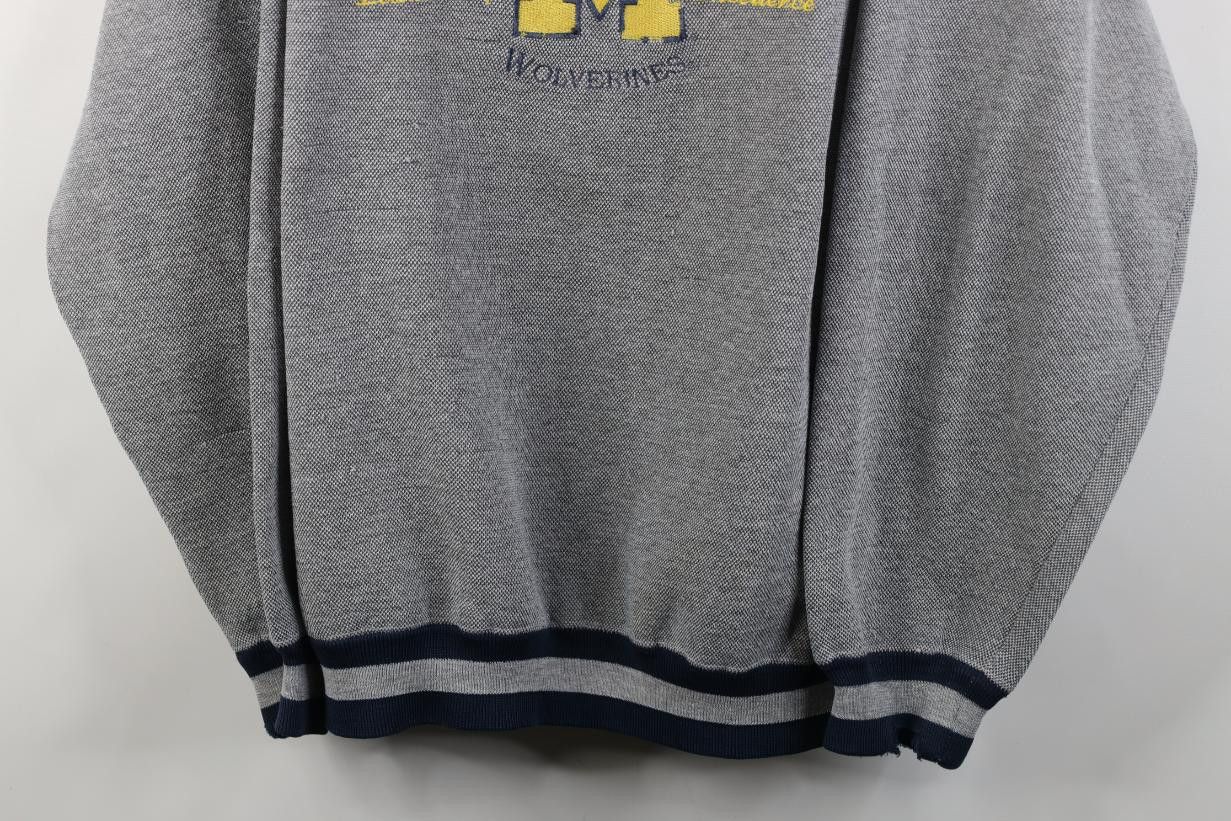 Vintage Vintage 90s University of Michigan Crewneck Sweatshirt Gray Size US XL / EU 56 / 4 - 3 Thumbnail