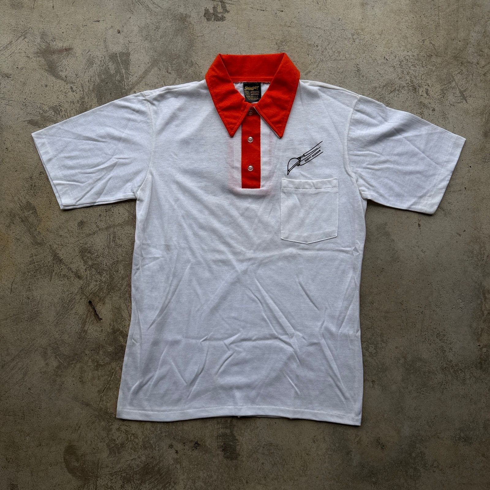 Other Vintage 70s funny Dirty Digger Polo Shirt Size US M / EU 48-50 / 2 - 3 Thumbnail