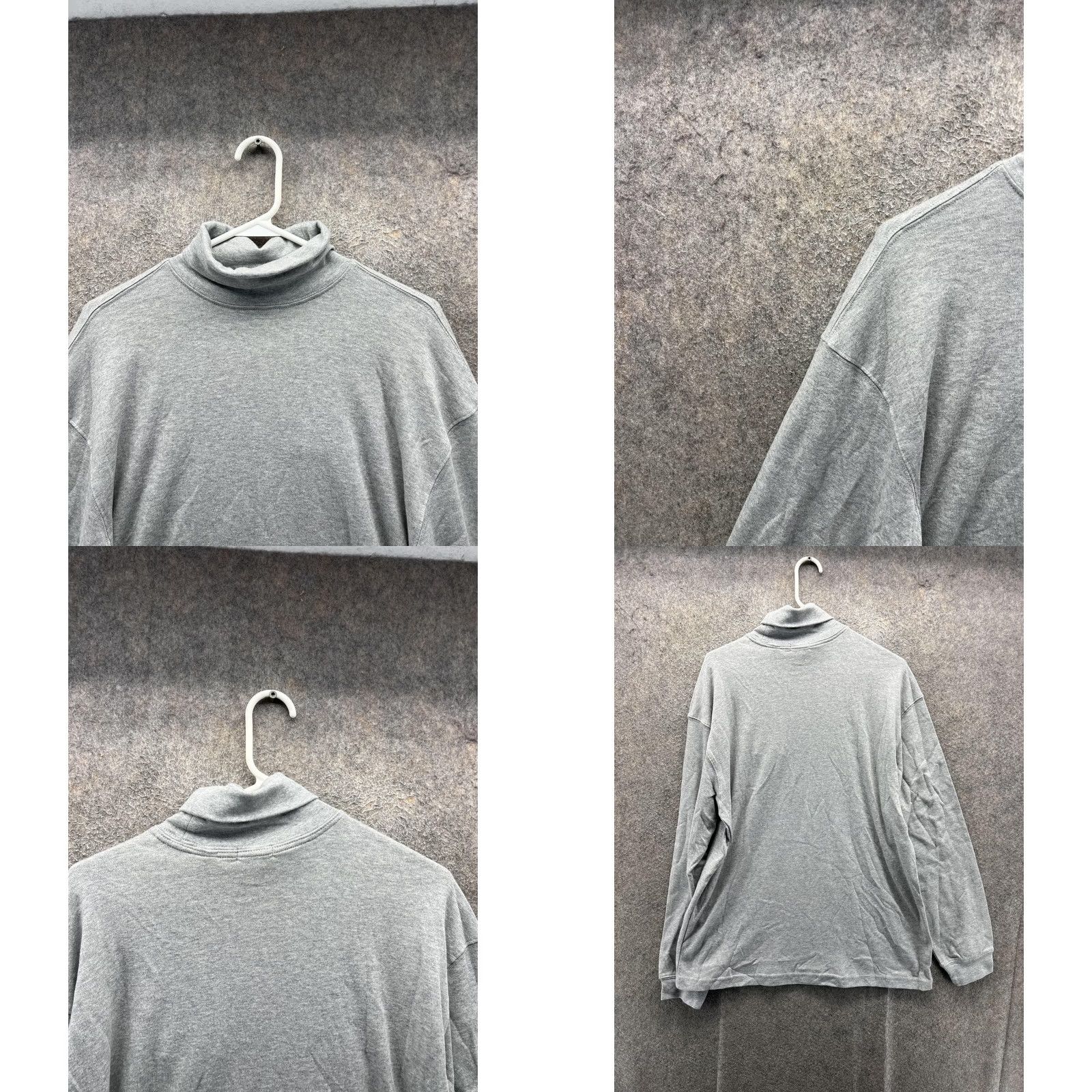 Izod IZOD Mens Medium Gray Pullover Turtleneck T-Shirt Shirt Long Sleeve Cotton Knit Casual Sweater Knit Regular Fit Fall Mens Size US M / EU 48-50 / 2 - 8 Thumbnail