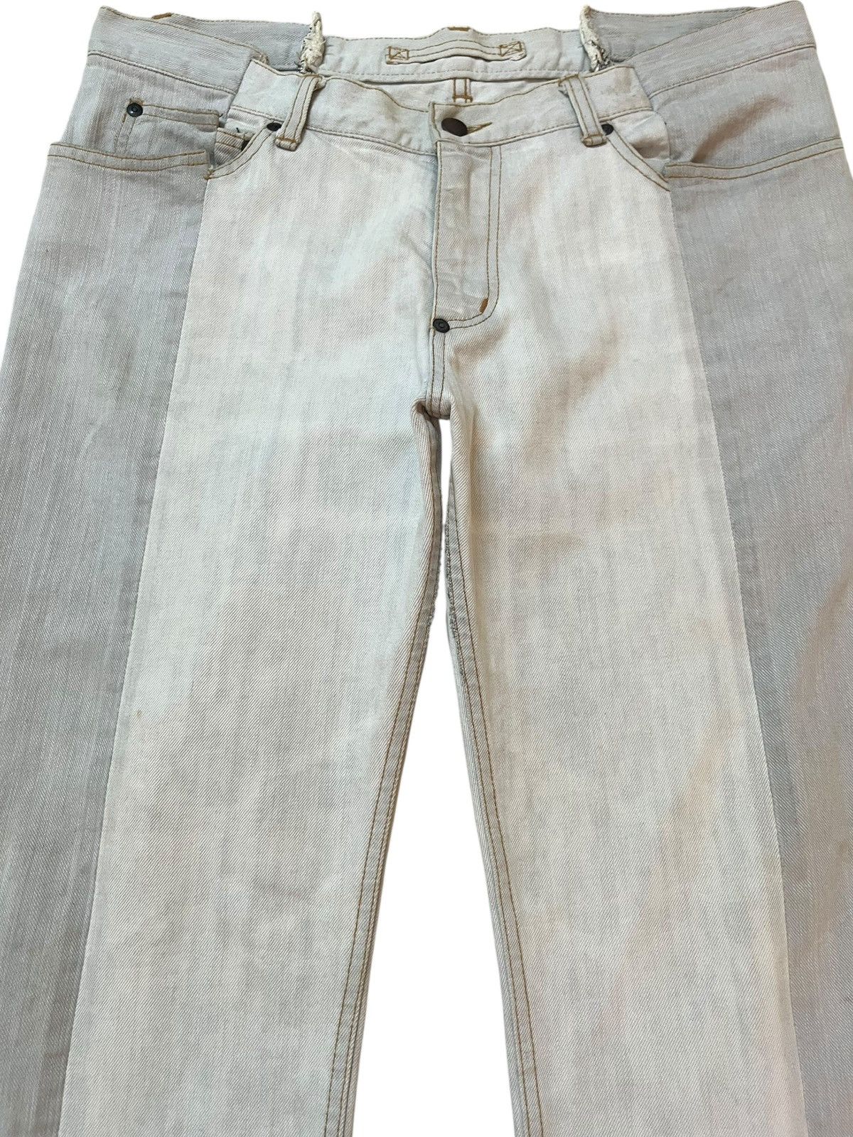 Maison MIHARA YASUHIRO Vintage Maison Mihara Yasuhiro Two Tone Dividing Seams denim Size US 35 - 2 Thumbnail